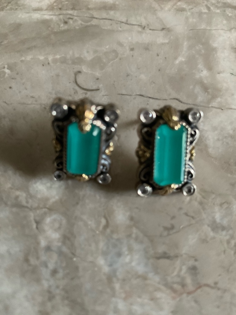 Konstantino Gold Chalcedony & Topaz Earrings